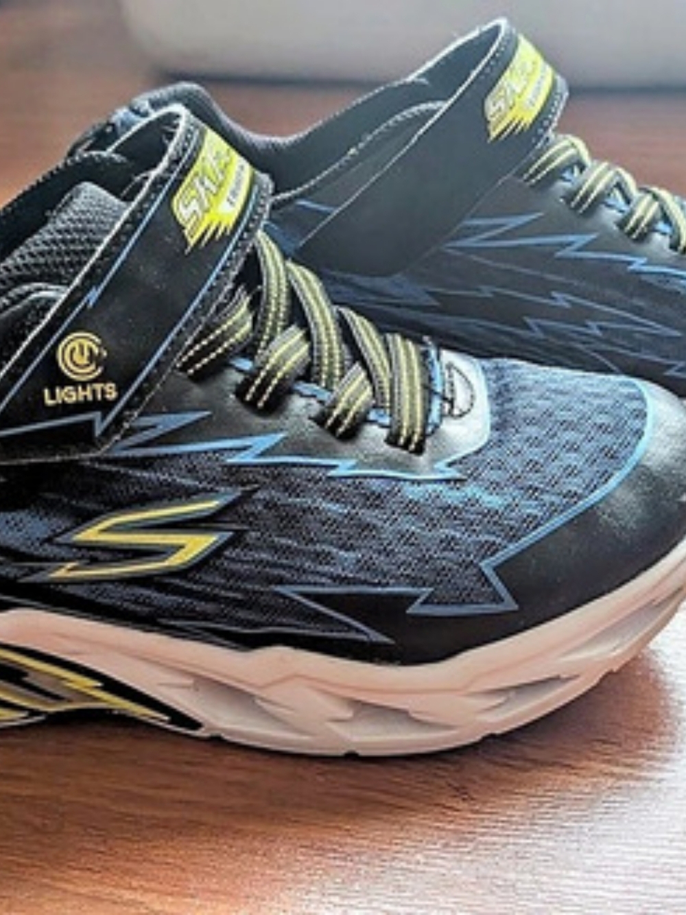 Skechers S-Lights: Light-Storm 2.0 US 2.5 Blue & Black Sneakers